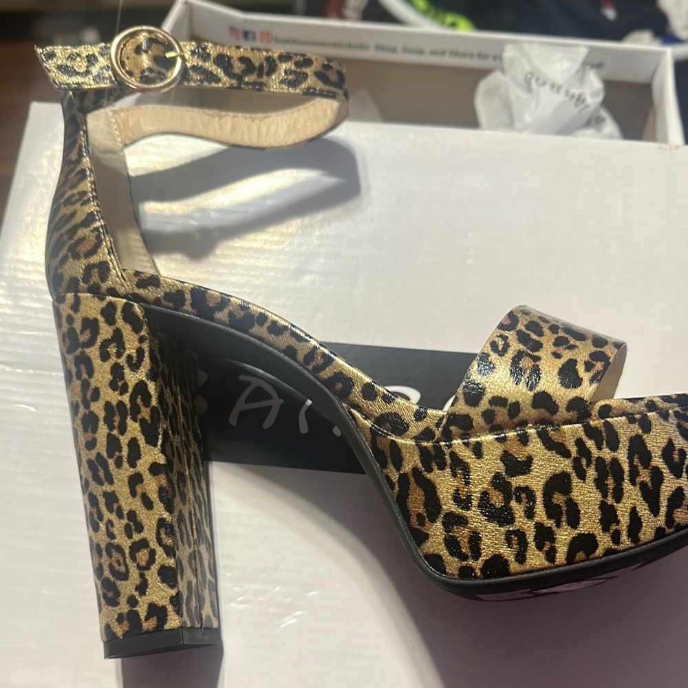 BAMBOO Brown and Black Chunky Heels